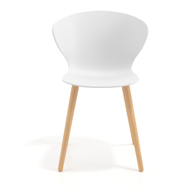 silla nordica blanco patas de madera plastico brazos fijos 3