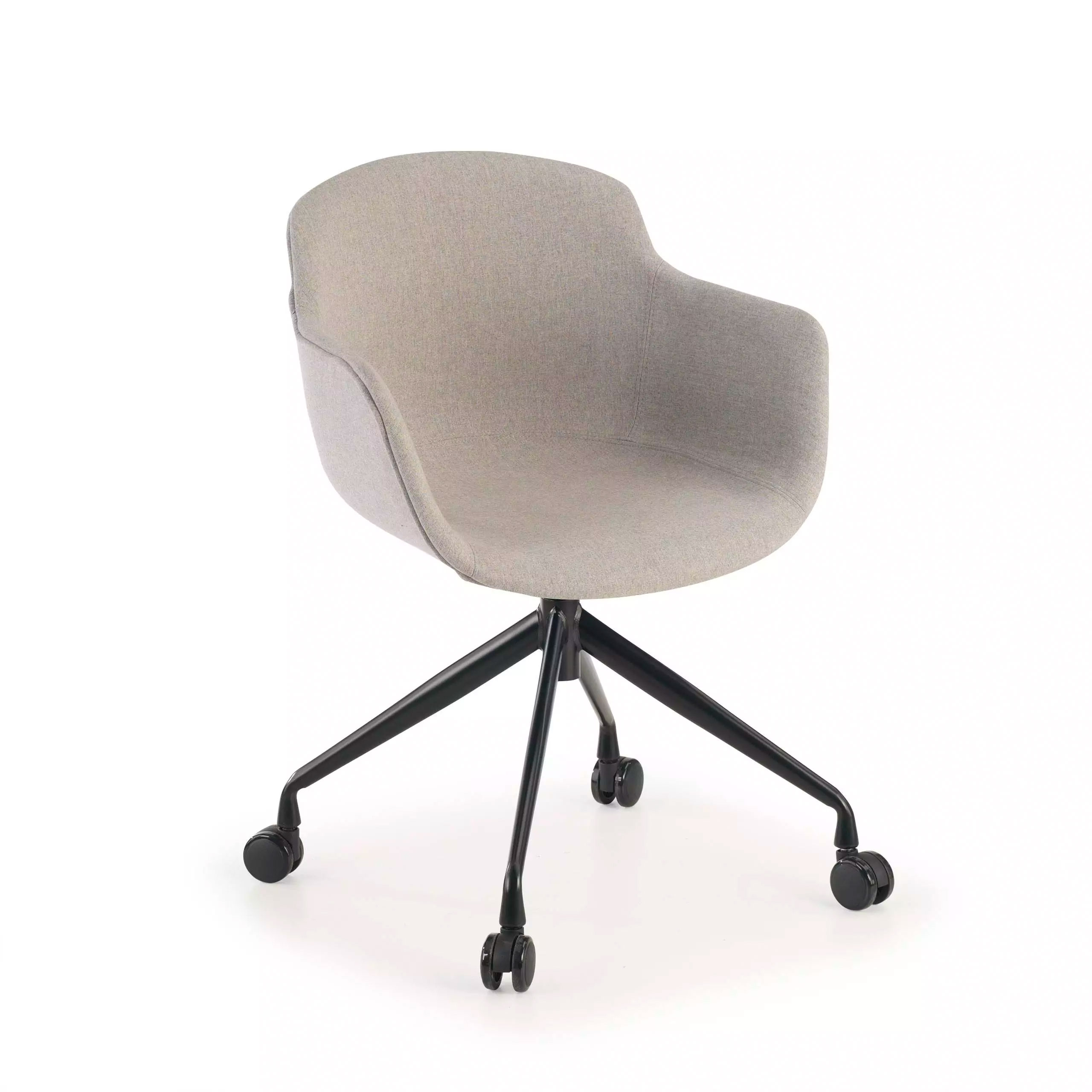 Silla Confidente Laure, Giratoria con ruedas, Tapizada