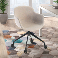 Silla Confidente Laure, Giratoria con ruedas, Tapizada