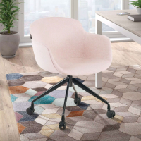 Silla Confidente Laure, Giratoria con ruedas, Tapizada