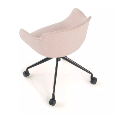 silla confidente negro beige giratoria con ruedas tela brazos tapizados 6