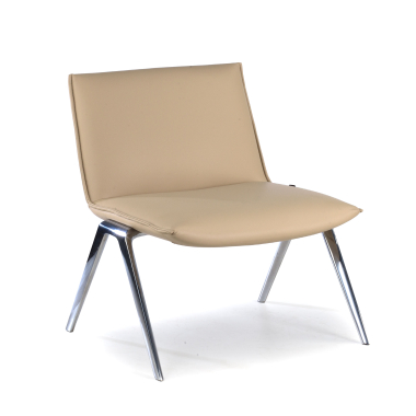 silla sala de espera beige paisley piel sintetica sin brazos 1