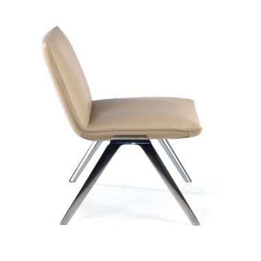 silla sala de espera beige paisley piel sintetica sin brazos 4