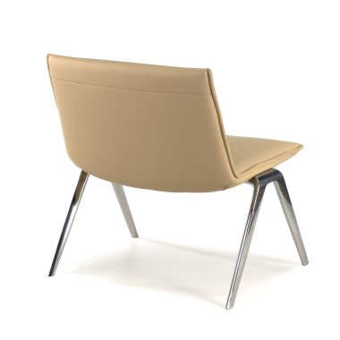 silla sala de espera beige paisley piel sintetica sin brazos 5