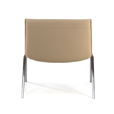 silla sala de espera beige paisley piel sintetica sin brazos 6