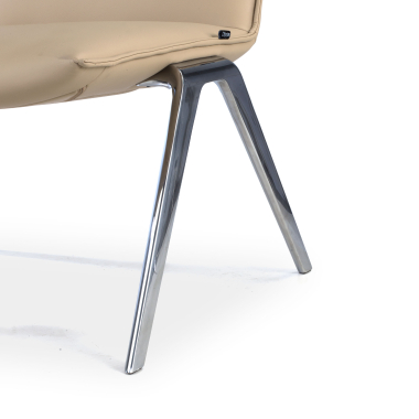 silla sala de espera beige paisley piel sintetica sin brazos 8