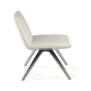 silla sala de espera blanco paisley piel sintetica sin brazos 4