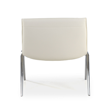 silla sala de espera blanco paisley piel sintetica sin brazos 6