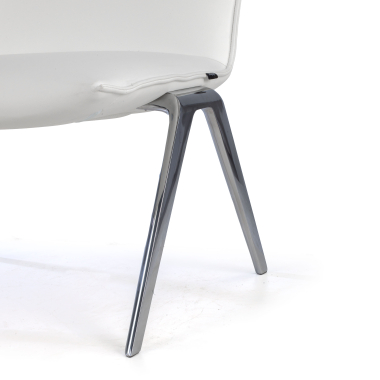 silla sala de espera blanco paisley piel sintetica sin brazos 8