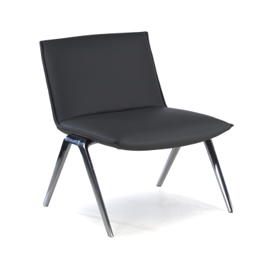 silla sala de espera gris paisley piel sintetica sin brazos 1