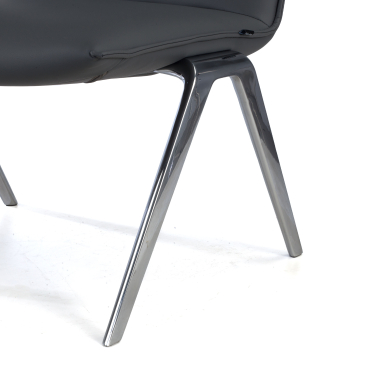 silla sala de espera gris paisley piel sintetica sin brazos 8