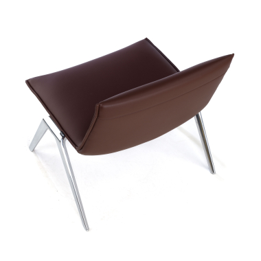 silla sala de espera marron paisley piel sintetica sin brazos 7