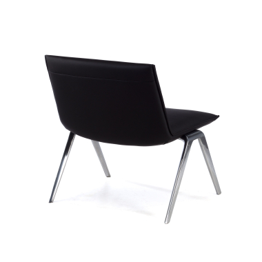 silla sala de espera negro paisley piel sintetica sin brazos 5