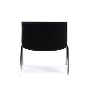 silla sala de espera negro paisley piel sintetica sin brazos 6