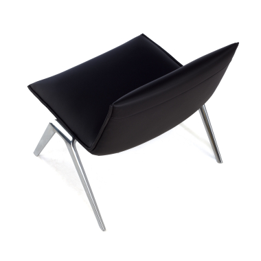 silla sala de espera negro paisley piel sintetica sin brazos 7
