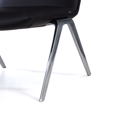 silla sala de espera negro paisley piel sintetica sin brazos 8