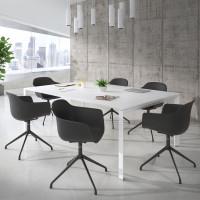 Silla de reuniones Alice, base piramidal
