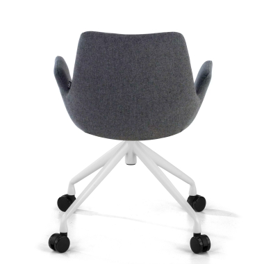 silla confidente blanco antracita giratoria con ruedas tela brazos tapizados 6