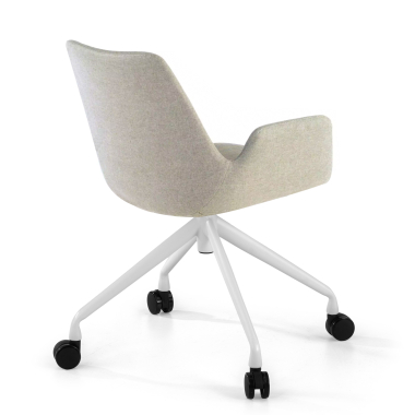 silla confidente blanco gris giratoria con ruedas tela brazos tapizados 5