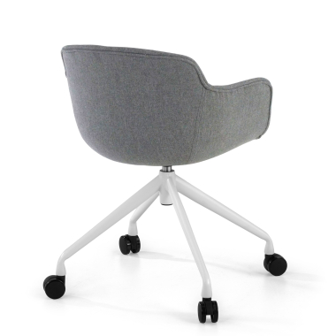 silla confidente blanco antracita giratoria con ruedas tela brazos tapizados 5