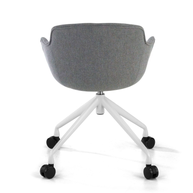 silla confidente blanco antracita giratoria con ruedas tela brazos tapizados 6