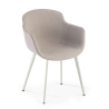 Silla Confidente Laure, Giratoria con ruedas, Tapizada