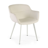 Silla de Reuniones Ores, base piramidal, excelentes acabados, Ecopiel
