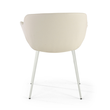 silla confidente blanco blanco 4 patas piel sintetica brazos tapizados 6