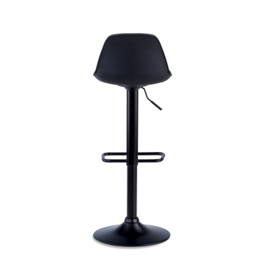 taburete de cocina negro taburete patas de metal piel sintetica sin brazos 6