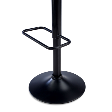 taburete de cocina negro taburete patas de metal piel sintetica sin brazos 8