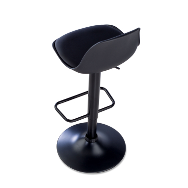 taburete de cocina negro taburete patas de metal piel sintetica sin brazos 10
