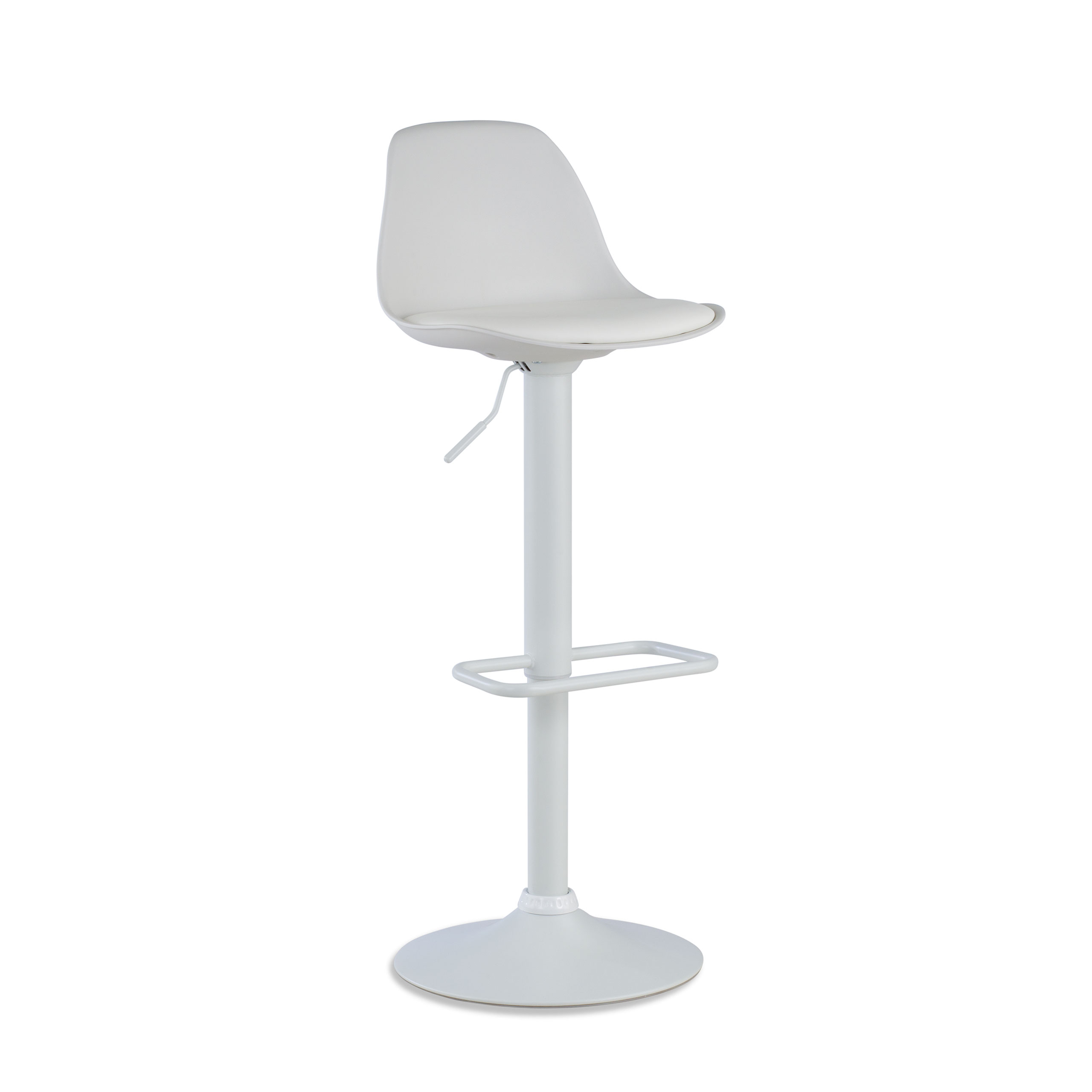 Taburete alto Norway con patas metálicas, diseño moderno