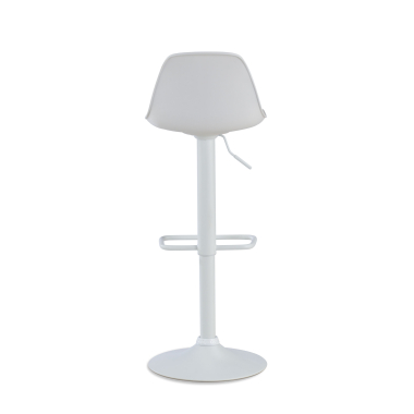 taburete de cocina blanco taburete patas de metal piel sintetica sin brazos 6