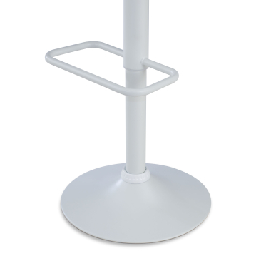 taburete de cocina blanco taburete patas de metal piel sintetica sin brazos 8