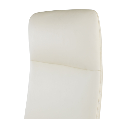 sillon de oficina blanco respaldo alto piel sintetica brazos fijos 9