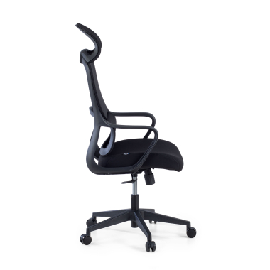 silla de oficina negro nebula malla brazos fijos soporte lumbar reposacabezas 4