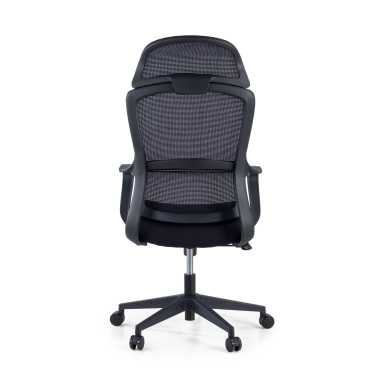 silla de oficina negro nebula malla brazos fijos soporte lumbar reposacabezas 6