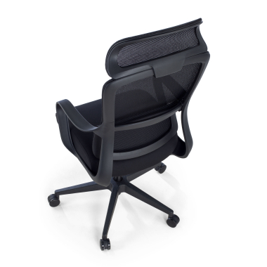 silla de oficina negro nebula malla brazos fijos soporte lumbar reposacabezas 7