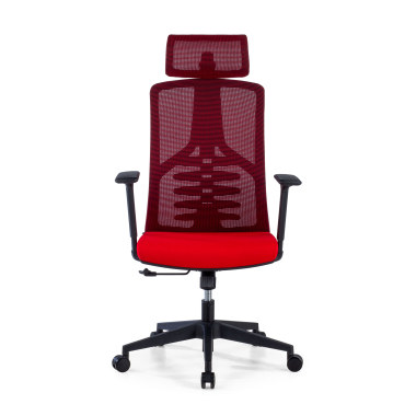 silla ergonomica rojo quick malla brazos regulables 3d soporte lumbar reposacabezas 3