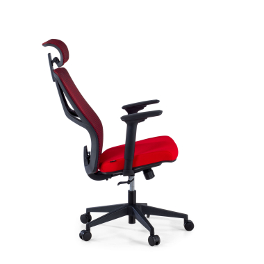 silla ergonomica rojo quick malla brazos regulables 3d soporte lumbar reposacabezas 5