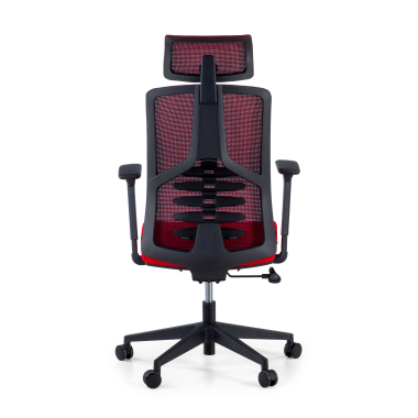 silla ergonomica rojo quick malla brazos regulables 3d soporte lumbar reposacabezas 7