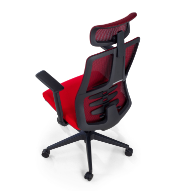 silla ergonomica rojo quick malla brazos regulables 3d soporte lumbar reposacabezas 8