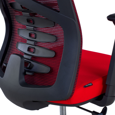 silla ergonomica rojo quick malla brazos regulables 3d soporte lumbar reposacabezas 10