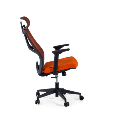 silla ergonomica naranja quick malla brazos regulables 3d soporte lumbar reposacabezas 5