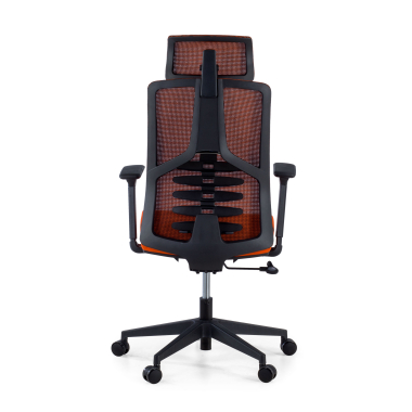 silla ergonomica naranja quick malla brazos regulables 3d soporte lumbar reposacabezas 7