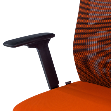 silla ergonomica naranja quick malla brazos regulables 3d soporte lumbar reposacabezas 9