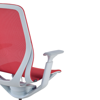 silla oficina de diseno blanco rojo kinet malla brazos regulables 3d 9