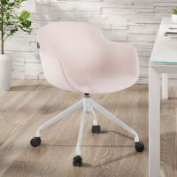 Silla Confidente Laure, Giratoria con ruedas, Tapizada
