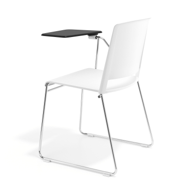 silla con pala blanco con pala de escritura tela sin brazos 5