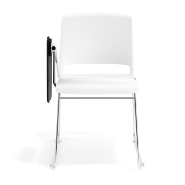 silla con pala blanco con pala de escritura tela sin brazos 6